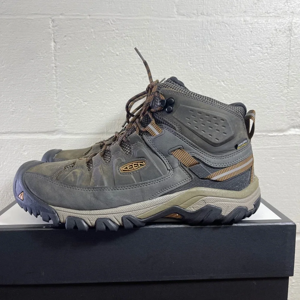 Keen Targhee III Waterproof Mid 1018596 Brown Leather Hiking Boots Men's 10 US
